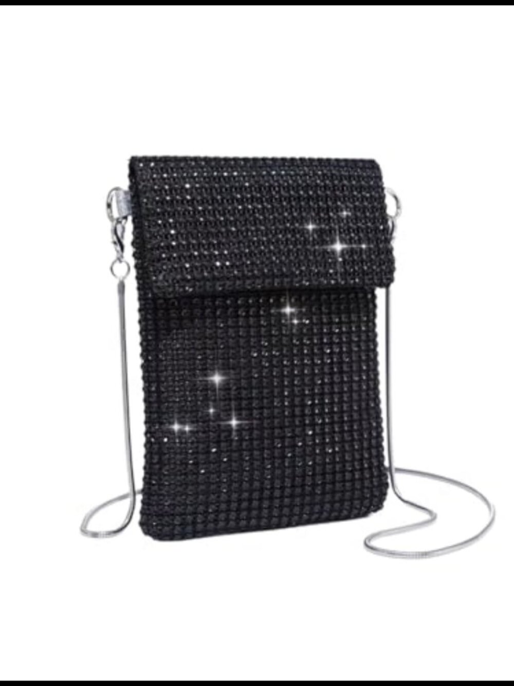 Glitter Rhinestone Evening Bag Sequin Crossbody Purse